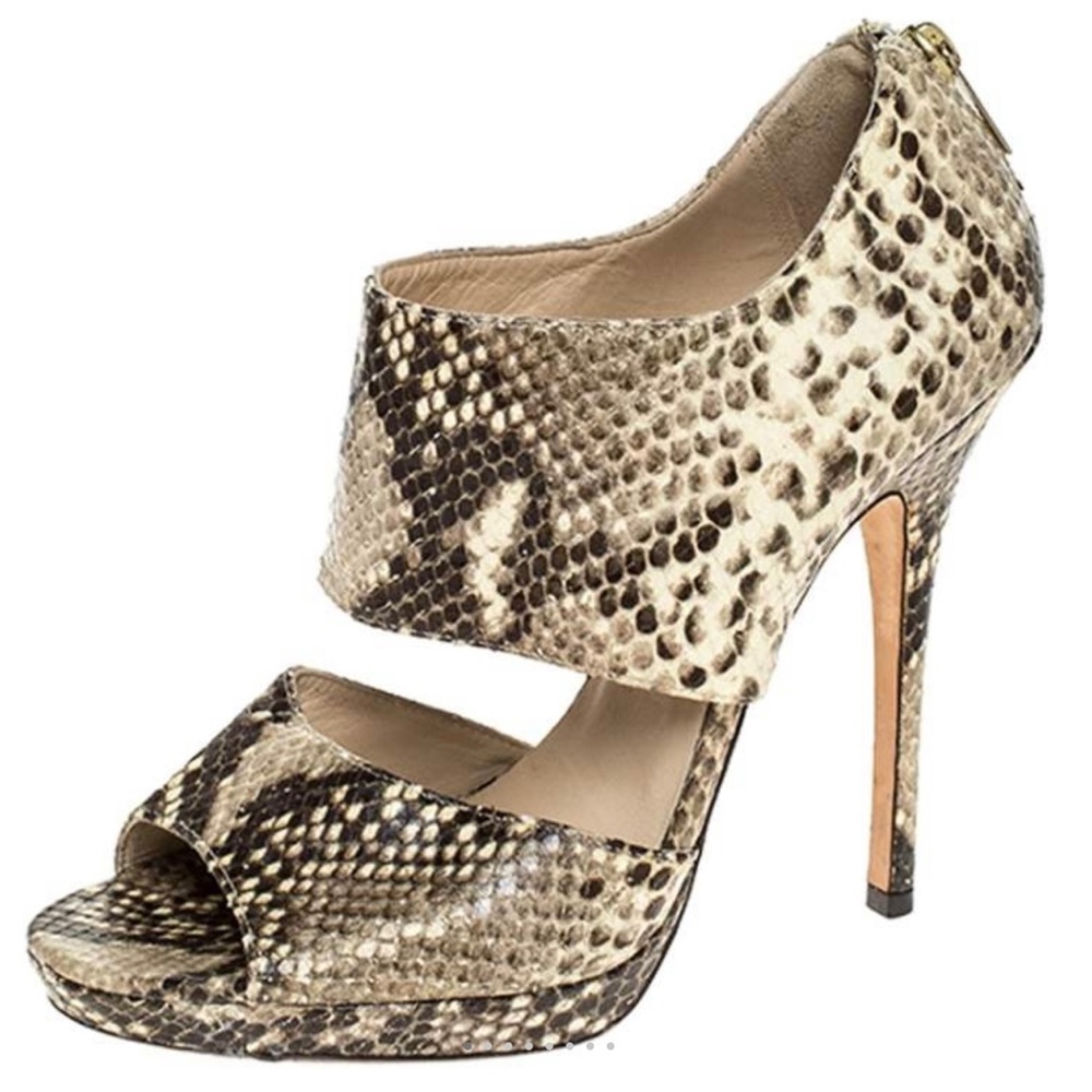 Jimmy Choo Private Peep Toe Pumps Python - image 1